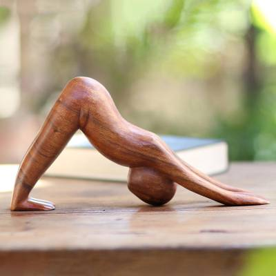 Yoga pose wood carving | Wood sculpture | Gifts for gymnastics lovers