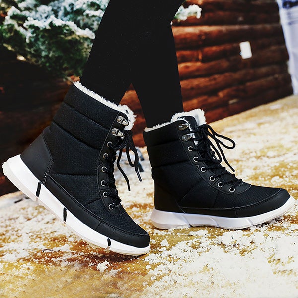 Chicinskates Men's Fashion Winter Warm Colorblock Snow Boots
