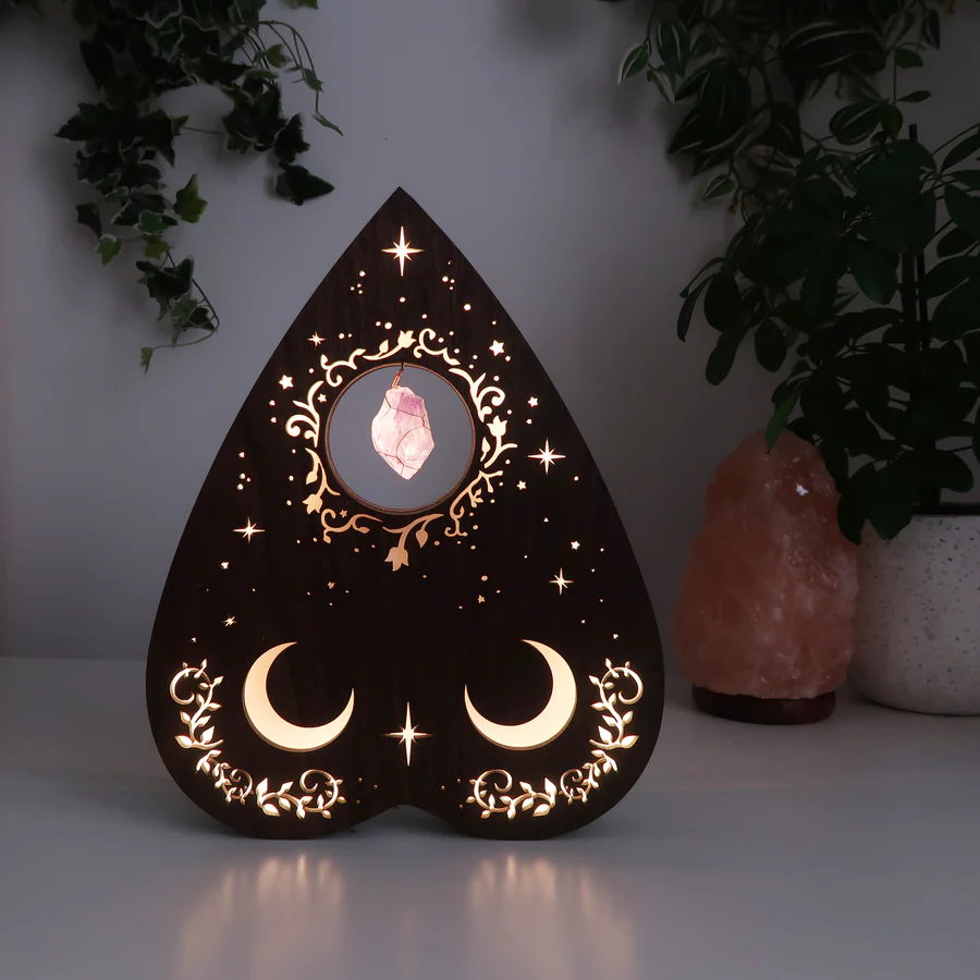 Handmade Wooden Celestial Moon Lamp