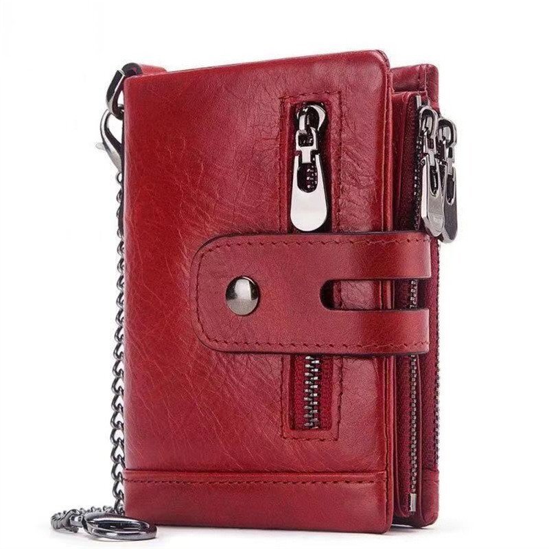 Men's Genuine Leather Wallet and Zipper Coin Pocket