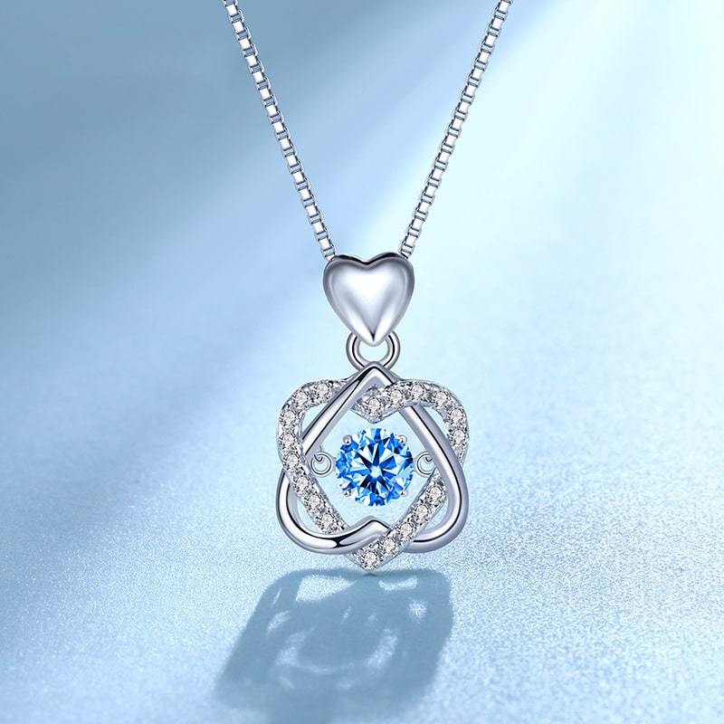 50% OFF🔥BEATING HEART BLUE CRYSTAL NECKLACE🔥BUY MORE SAVE MORE