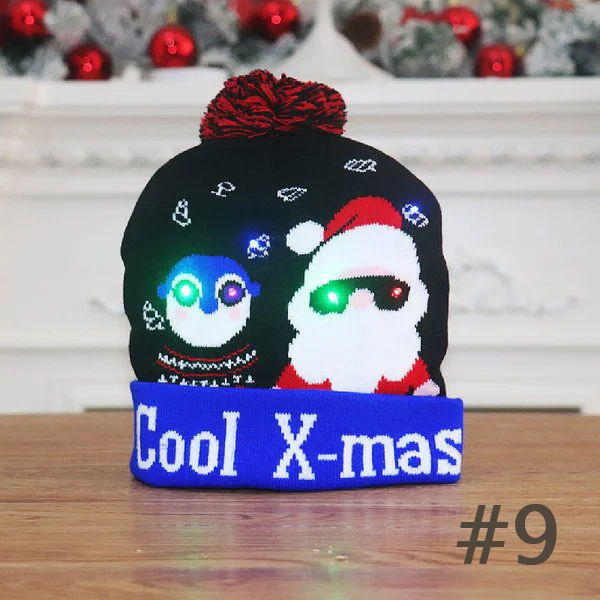 (🔥Early Christmas Sale- SAVE 48% OFF) Christmas Theme LED Beanies--BUY 4 FREE SHIPPING