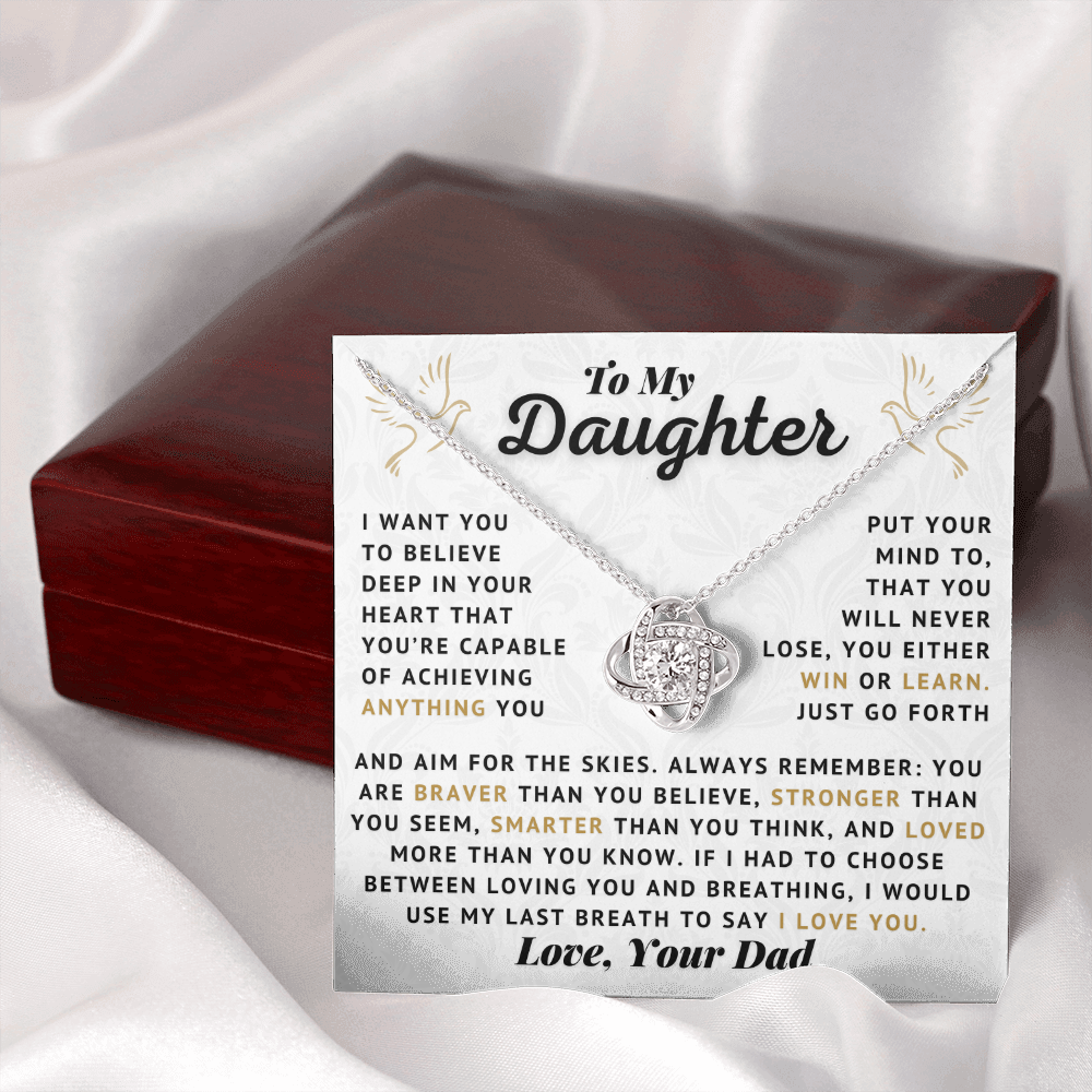 Daughter - Aim For The Skies - Love Knot Necklace