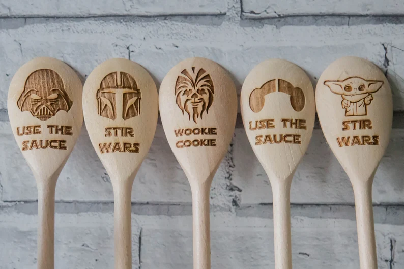 (🔥Hot Sale) Engraved Wooden Spoons🎁Star Wars Gift
