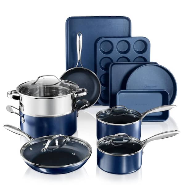 GraniteStone Blue Basics 15PC Cook & Bake Essentials Set